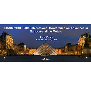 ICANM 2018 : 20th International Conference on Advances in Nanocrystalline Metals