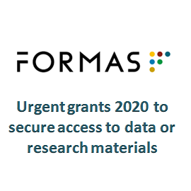 Urgent grants 2020 to secure access to data or research materials