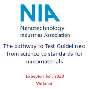 The pathway to Test Guidelines: from science to standards for nanomaterials