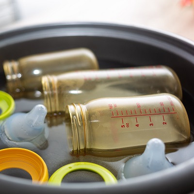 Steam Disinfection of Baby Bottle Nipples May Result in Microplastics Contamination