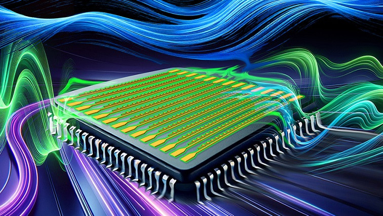 Nanostructures Enable On-chip Lightwave-electronic Frequency Mixer