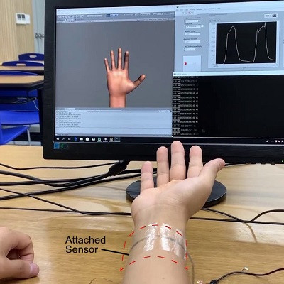 Body Movements Identification Using Deep-learning and Powered Skin Sensors