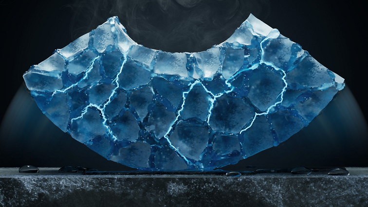 Salty Ice: a New Way to Generate Electricity in Extreme Conditions