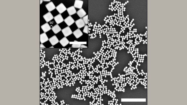 Nanosized Blocks Spontaneously Assemble in Water to Create Tiny Floating Checkerboards