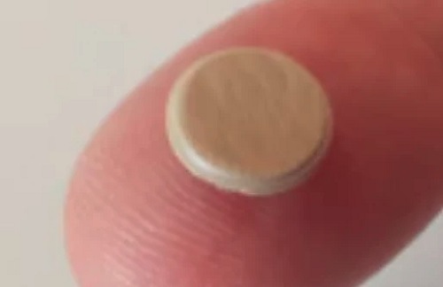 The patch is just nine millimetres in diameter