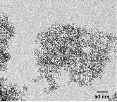 Microscopic nanodiamonds clump together when placed in water