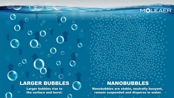 Nanobubbles are so small, they don’t float to the surface.