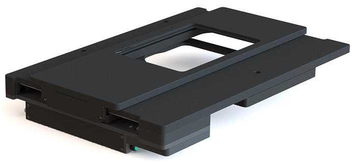 Microscope stage with magnetic positioning