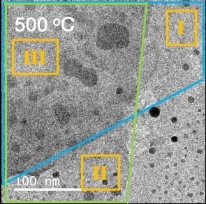 The MoS2 layers and gold nanodiscs together heated up to 500 degrees Celsius.