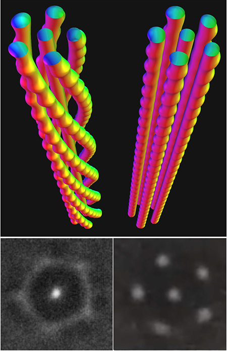 Researchers at Jülich have detected string-like structures made of skyrmions.
