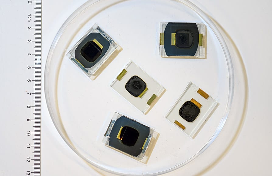 Perovskite solar cell testing samples