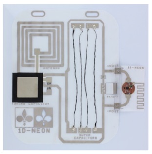 Figure 3. A supercapacitor with a temperature sensor on fibers