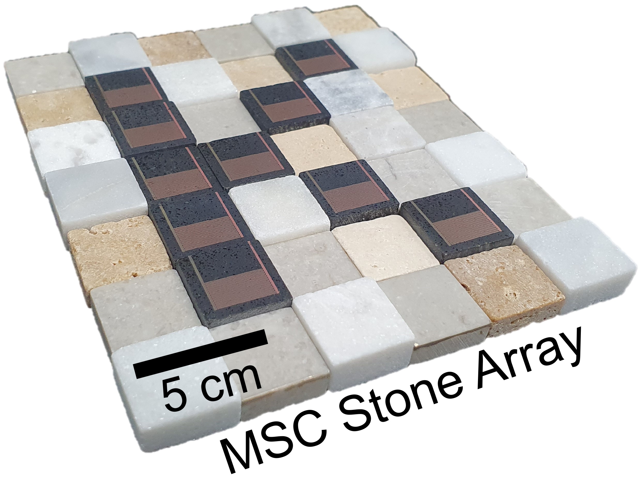 Interconnected microenergy devices built on marble tiles create customizable 3D power supply systems.