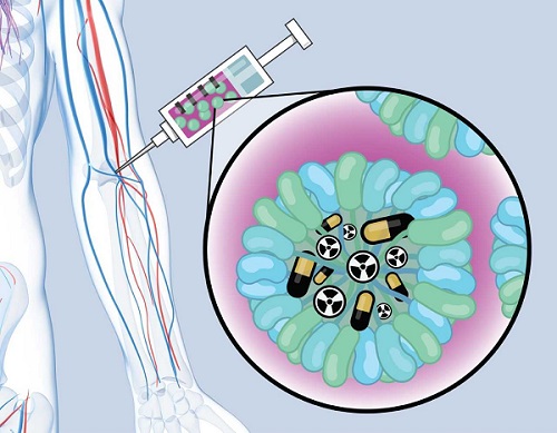 Illustration of a polymer micelle