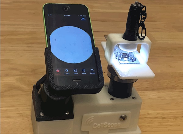 The high speed of the rolling DNA-based motor allows a simple smart phone microscope to capture its motion through video