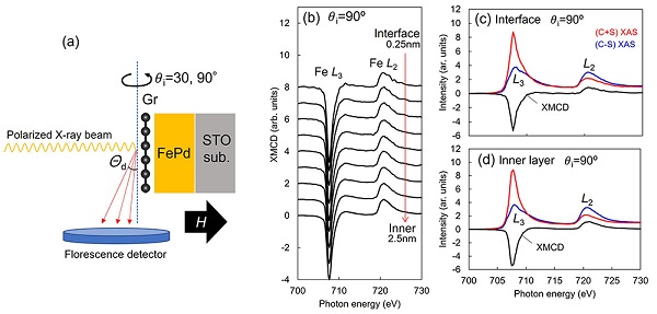 xperimental setup for fluorescence-yield depth-resolved X-ray absorption (XAS) and X-ray magnetic circular dichroism (XMCD)