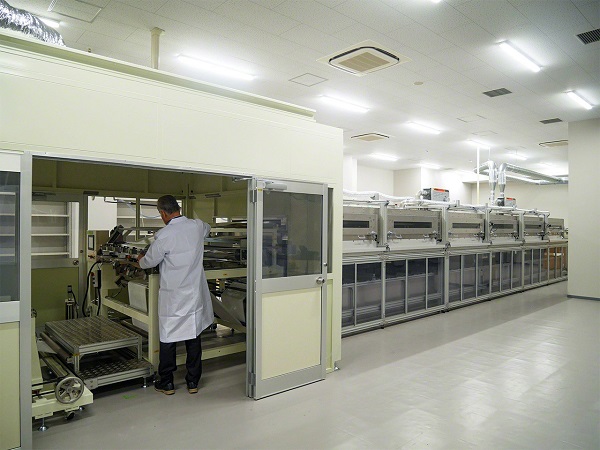 The carbon nanotube production line inside the International Center for Science and Innovation at Shinshū University (AICS)