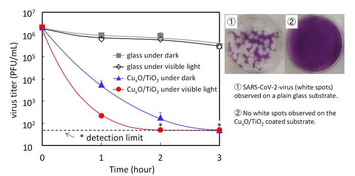 Antiviral effect towards Delta valiant of SARS-CoV-2 by the photocatalyst coating under light and dark conditions