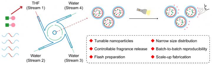 How the flash nanoprecipitation technology prepared tunable nanoparticles for controllable release.