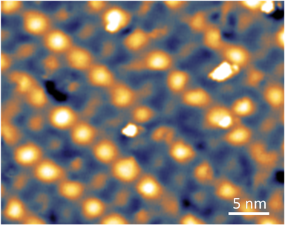 Moiré pattern of the 5.5° twisted WTe2 layers