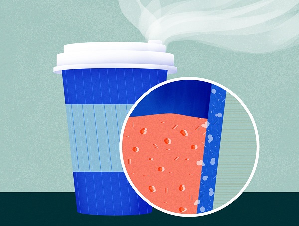 NIST researchers analyzed single-use beverage cups, such as coffee cups, which can release trillions of nanoparticles, or tiny plastic particles, from the inner lining of the cup when the water is heated.