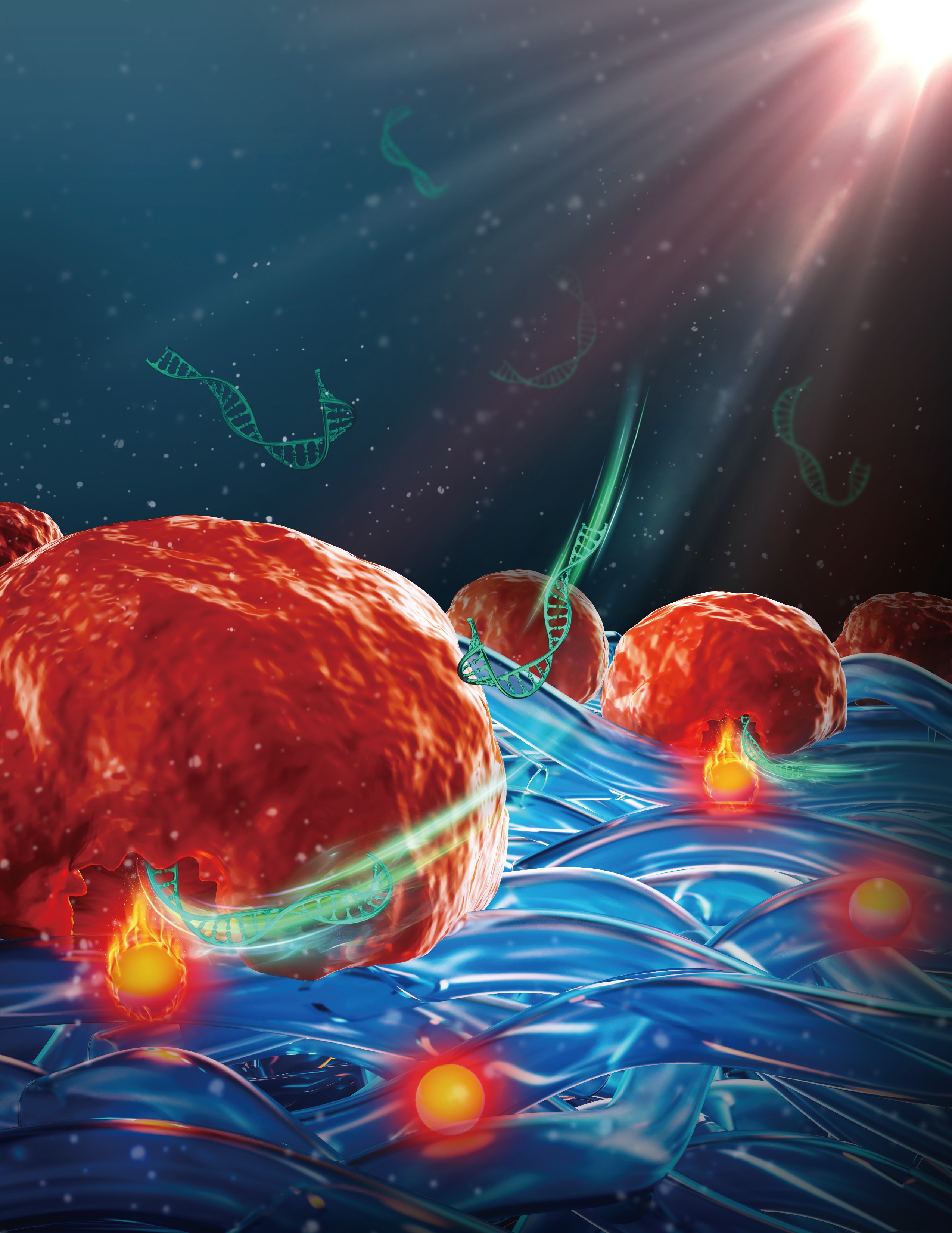 Cells on photothermal nanofibers become permeabilized and transfected upon laser irradiation