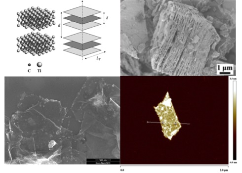 Microscopic images of the nanosheets