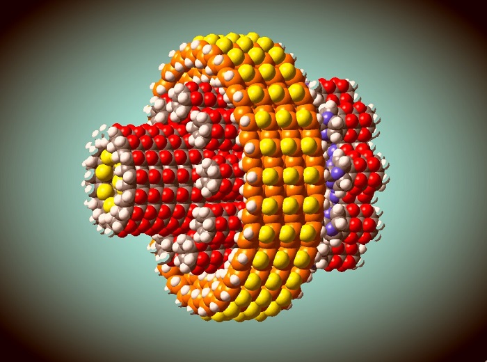 A schematic of a molecular planetary gear, an example of nanomachinery