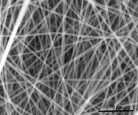 SEM of material for energy storage made from upcycled plastic bottles