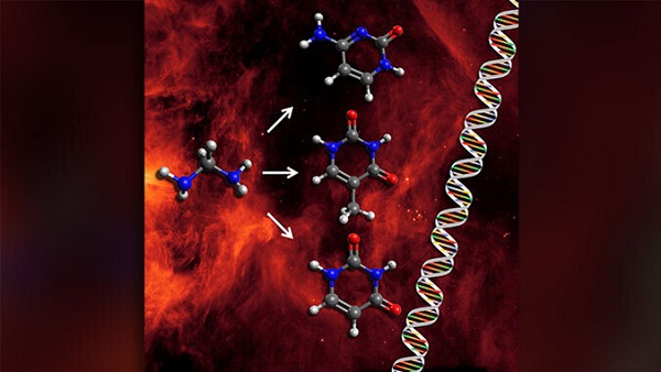 Conceptualization of the role of methanediamine in the galactic cosmic ray mediated synthesis of DNA and RNA bases in deep space